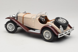 Mercedes SSK Beige & Mørkerød Bburago 1:18 3009-M4 Metal — billede 5 af 6