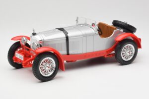 Mercedes SSK Sølv & Rød Bburago 1:18 3009-M2 Metal