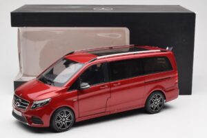 Mercedes V-Class W447 Designo Hyacinth Rød Metallic Norev 1:18 B66004166 Metal — billede 7 af 7