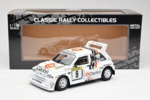 MG Metro 6R4 #8 P. Eklund / D. Whittock Rally Finland 1986 Sun Star 1:18 5536 Metal — billede 8 af 8
