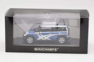 Mini Clubman R55 Cooper S Blue Metallic Onitsuka Tiger Minichamps 1:43 403138676 Metal — billede 4 af 4