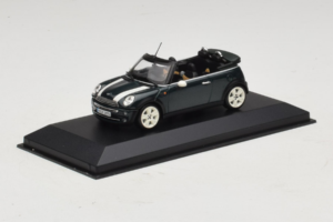 Mini Cooper Cabriolet Grøn Med Hvid Stribe Minichamps 1:43 80420309093-R1 Metal — billede 2 af 5
