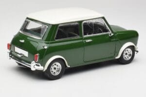 Mini Cooper S British Racing Grøn & Old English Hvid Solido 1:18 8021 Metal — billede 3 af 8