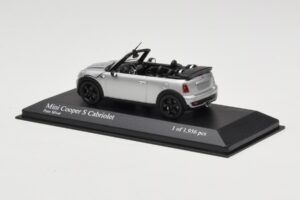 Mini Cooper S R57 Cabriolet Sølv Minichamps 1:43 431138830 Metal — billede 3 af 6