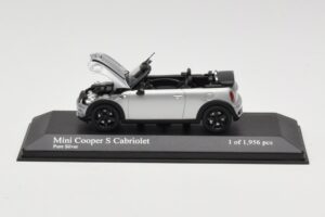 Mini Cooper S R57 Cabriolet Sølv Minichamps 1:43 431138830 Metal — billede 5 af 6