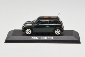Mini Cooper S R53 Grøn Med Striber Minichamps 1:43 MINI006 Metal