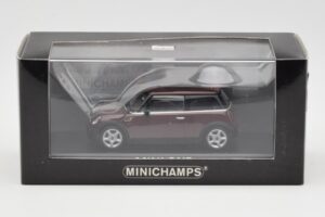 Mini One R50 Mørkerød Med Sort Tag Minichamps 1:43 MINI008 Metal — billede 4 af 5