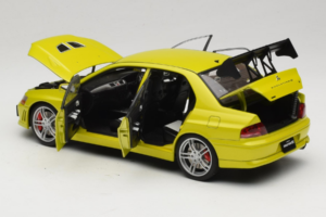 Mitsubishi Lancer Evo VII Mustard Yellow AUTOart 1:18 77166 Metal — billede 7 af 8