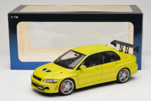 Mitsubishi Lancer Evo VII Mustard Yellow AUTOart 1:18 77166 Metal — billede 8 af 8