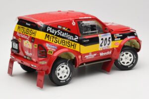 Mitsubishi Pajero Rallye Raid #205 Paris-Dakar Rally 2001 Solido 1:18 9022 Metal — billede 3 af 8