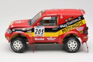 Mitsubishi Pajero Rallye Raid #205 Paris-Dakar Rally 2001 Solido 1:18 9022 Metal — billede 4 af 8