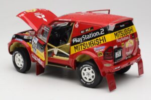 Mitsubishi Pajero Rallye Raid #205 Paris-Dakar Rally 2001 Solido 1:18 9022 Metal — billede 5 af 8