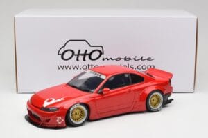 Nissan Silvia S15 Rocket Bunny Burning Red Otto 1:18 OT1115 Resin — billede 6 af 6
