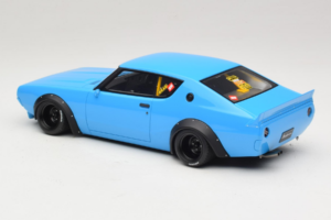 Nissan Skyline 2000 GT-R KPGC110 LB Works Blå Otto 1:18 OT1210 Resin — billede 4 af 6