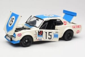 Nissan Skyline 2000GT-R KPGC10 #15 K. Takahashi Nissan Works JTCC 1972 Kyosho 1:18 08122B Metal — billede 2 af 8