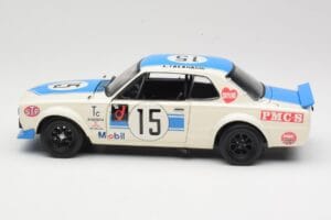 Nissan Skyline 2000GT-R KPGC10 #15 K. Takahashi Nissan Works JTCC 1972 Kyosho 1:18 08122B Metal — billede 4 af 8