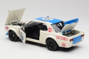 Nissan Skyline 2000GT-R KPGC10 #15 K. Takahashi Nissan Works JTCC 1972 Kyosho 1:18 08122B Metal — billede 5 af 8