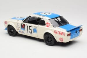 Nissan Skyline 2000GT-R KPGC10 #15 K. Takahashi Nissan Works JTCC 1972 Kyosho 1:18 08122B Metal — billede 7 af 8