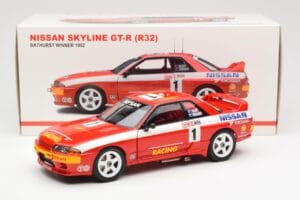 Nissan Skyline GT-R R32 #1 J. Richards / M. Skaife Bathurst 1000 Winner 1992 AUTOart 1:18 89279 Metal — billede 8 af 8