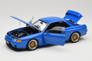 Nissan Skyline GT-R R32 V-Spec II Tuned Blå AUTOart 1:18 77415 Metal — billede 2 af 8
