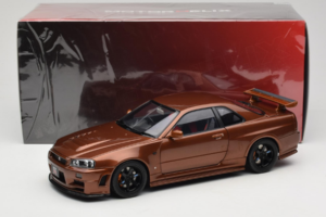 Nissan Skyline GT-R R34 Customized Metallic Bronze MotorHelix 1:18 M83414 Metal — billede 8 af 8
