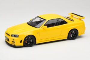 Nissan Skyline GT-R R34 Customized Version Gul MotorHelix 1:18 M83412 Metal
