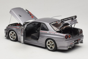 Nissan Skyline GT-R R34 Nismo S-Tune Sølv AUTOart 1:18 77358 Metal — billede 5 af 8