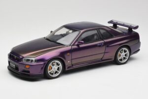 Nissan Skyline GT-R R34 V-Spec Midnight Lilla AUTOart 1:18 77305 Metal