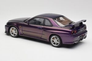 Nissan Skyline GT-R R34 V-Spec Midnight Lilla AUTOart 1:18 77305 Metal — billede 7 af 8