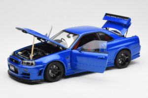 Nissan Skyline GT-R R34 NISMO Z-Tune Bayside Blå AUTOart 1:18 77354 Komposit — billede 2 af 8