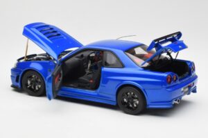 Nissan Skyline GT-R R34 NISMO Z-Tune Bayside Blå AUTOart 1:18 77354 Komposit — billede 5 af 8