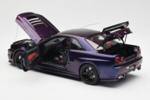 Nissan Skyline GT-R R34 NISMO Z-Tune Midnight Lilla III AUTOart 1:18 77464 Komposit — billede 5 af 8