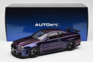 Nissan Skyline GT-R R34 NISMO Z-Tune Midnight Lilla III AUTOart 1:18 77464 Komposit — billede 8 af 8