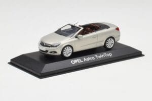Opel Astra H Twin Top Sølv Minichamps 1:43 403045633 Metal — billede 2 af 4