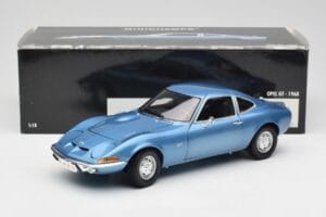 Opel GT Blå Minichamps 1:18 180049020 Metal — billede 8 af 8