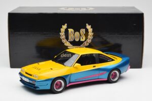Opel Manta Gul Blå BoS Models 1:18 BOS279 Metal — billede 6 af 6