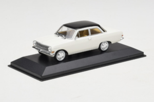Opel Rekord A Hvid Sort Tag Minichamps 1:43 430041002 Metal — billede 2 af 4