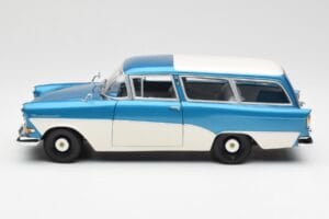Opel Rekord P1 Caravan Blå Metallic Minichamps 1:18 180043210 Metal — billede 4 af 8