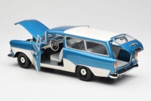 Opel Rekord P1 Caravan Blå Metallic Minichamps 1:18 180043210 Metal — billede 5 af 8
