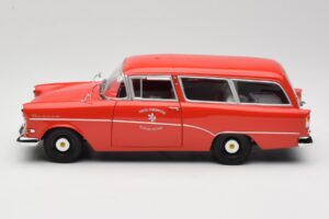 Opel Rekord P1 Caravan Feuerwehr Neuenkirchen Minichamps 1:18 180043291 Metal — billede 4 af 8