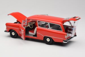 Opel Rekord P1 Caravan Feuerwehr Neuenkirchen Minichamps 1:18 180043291 Metal — billede 5 af 8