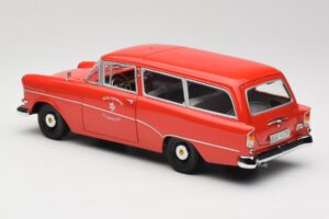 Opel Rekord P1 Caravan Feuerwehr Neuenkirchen Minichamps 1:18 180043291 Metal — billede 7 af 8