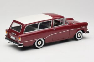 Opel Rekord P1 Caravan Rød Minichamps 1:18 180043211 Metal — billede 3 af 8