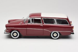 Opel Rekord P1 Caravan Rød Minichamps 1:18 180043211 Metal — billede 4 af 8