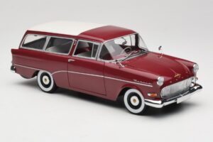 Opel Rekord P1 Caravan Rød Minichamps 1:18 180043211 Metal — billede 6 af 8