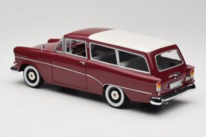 Opel Rekord P1 Caravan Rød Minichamps 1:18 180043211 Metal — billede 7 af 8