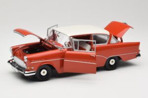 Opel Rekord P1 Rød Minichamps 1:18 180043201 Metal — billede 2 af 8