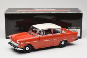 Opel Rekord P1 Rød Minichamps 1:18 180043201 Metal — billede 8 af 8