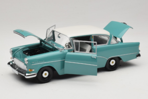 Opel Rekord P1 Turkisblå Minichamps 1:18 180043200 Metal — billede 2 af 8