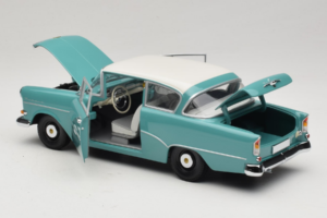 Opel Rekord P1 Turkisblå Minichamps 1:18 180043200 Metal — billede 5 af 8